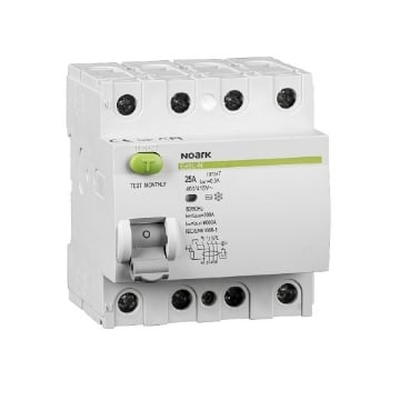 Intrerupator diferential Noark 4P 63A 6kA 30mA 400VAC IP20 108333