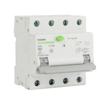 Intrerupator automat diferential Noark RCBO 3P+N 6A 6kA 30mA 400VAC IP20 111511