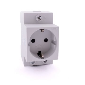 Priza modulara Noark sina Schuko 2P+E 16A alba 106195