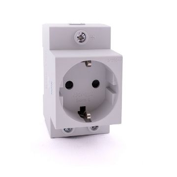Priza modulara Noark sina Schuko 2P+E 16A alba 106195