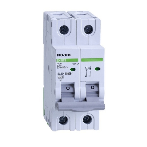 Intrerupator automat Noark 2P 10A 4.5kA 400VAC IP20 102152