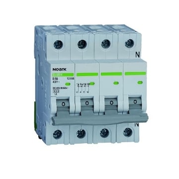 Intrerupator automat Noark 3P+N 10A 6kA 400VAC IP20 100156