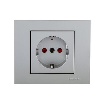 Priza Schuko Ovivo cu Protectie Copii ST Grano Metalic argintiu OV00128
