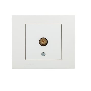 Priza TV de trecere Ovivo Grano ST Alb OV00038
