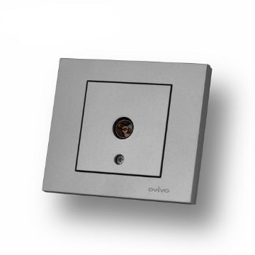 Priza TV  Ovivo de Trecere ST Grano Met argintiu OV00138