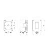 Doza aparataj aparenta Gewiss gri 16AX 2P IP40 GW27802