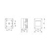 Priza aparenta Gewiss 2P+T 16A standard german IP40 GW27814