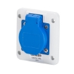Priza Gewiss standard german 2P+E 16A cu flansa IP54 GW62392