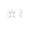 Priza Gewiss standard german 2P+E 16A cu flansa IP54 GW62392