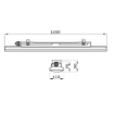 Corp LED Gewiss Smart 3 40W 5200lm 4000k 1200mm IP66 GWS3236T
