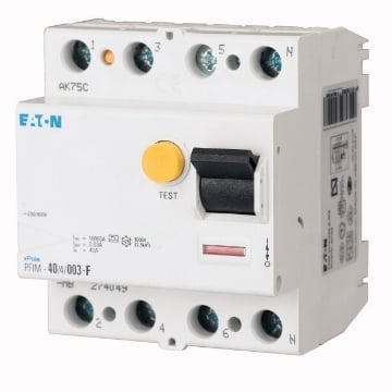 Intrerupator diferential Eaton 40A 4P 30mA 10kA IP20 187456