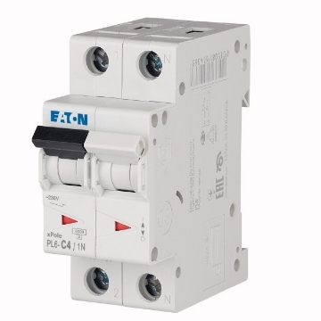 Siguranta automata Eaton 4A 1P+N 6KA PL6-C4/1N 106030