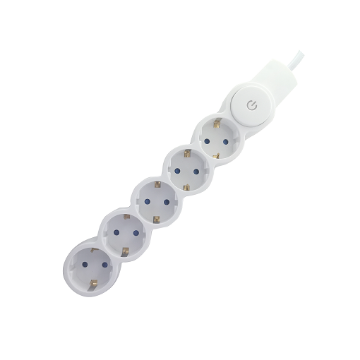 Prelungitor Starke 5 prize 5m intrerupator 3x1mm CP alb ST00924
