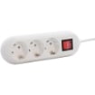 Prelungitor Starke Vipex 3 prize 1.5m intrerupator 3x1.5mm CP alb ST00904