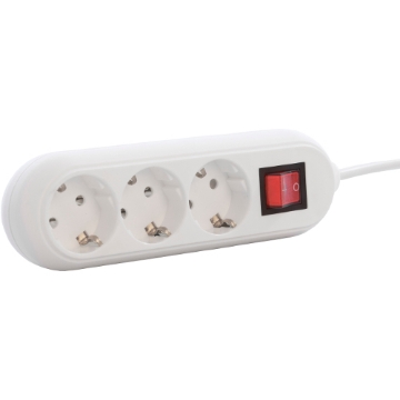 Prelungitor Starke Vipex 3 prize 3m intrerupator 3x1.5mm CP alb ST00905