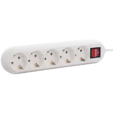 Prelungitor Starke Vipex 5 prize 5m intrerupator 3x1.5mm CP alb ST00912