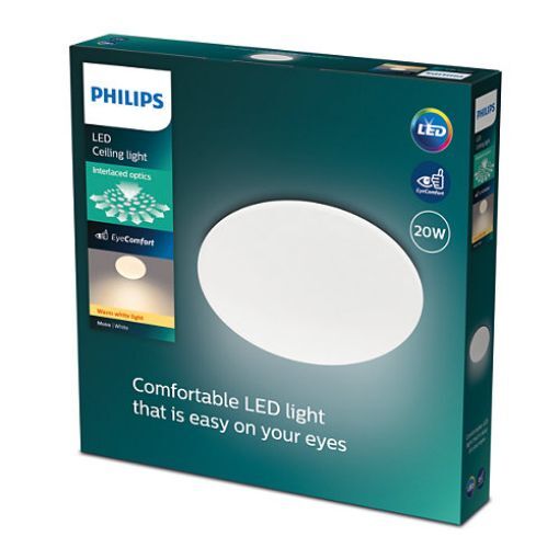 Imagine Plafoniera LED alba Philips Moire CL200 20W 2700k PC02623