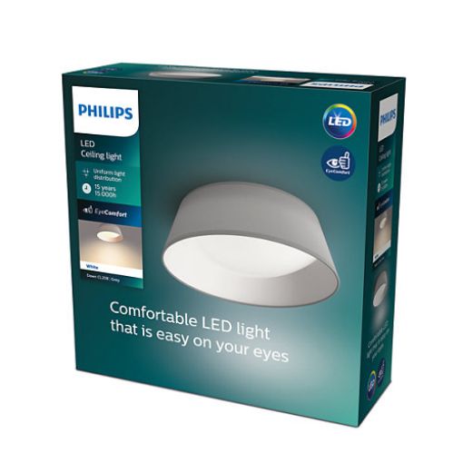 Poza cu Plafoniera LED gri Philips Dawn CL258 14W 3000k PC02626
