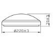 Plafoniera LED alba baie Philips Doris CL257 6W 2700k PC02629