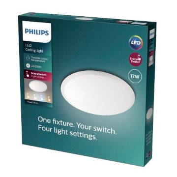 Poza cu Plafoniera LED alba Philips Wawel 17W 2700-6500k PC02648