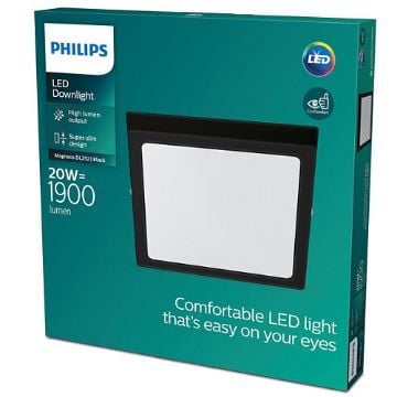 Plafoniera LED neagra Philips Magneos DL252 20W 2700k PC02671