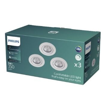 Set spoturi LED albe incastrate Philips Sparkle SL261 3x5W 2700k PC02680
