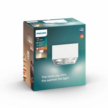 Plafoniera LED alba Philips Box SELV 4x4.5W 2200-2700k PC02695
