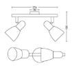 Plafoniera living Philips Burlap Chrome 2x40W PC02704