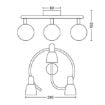 Plafoniera living Philips Burlap Chrome 3x40W PC02706