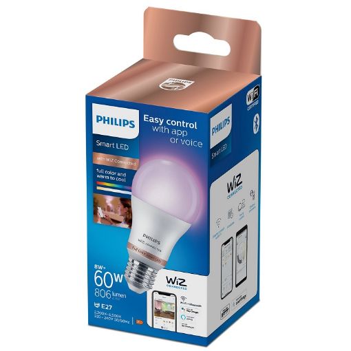 teach Unchanged Greenland Bec LED Philips Smart E27 A60 8W 806lm Full Color