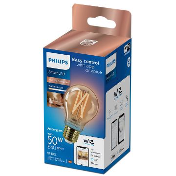 Imagine Bec LED Philips Smart Amber E27 A60 7W 640lm Tunable White