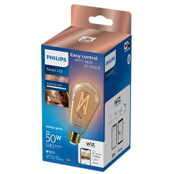 Imagine Bec LED Philips Smart Amber E27 ST64 7W 640lm Tunable White