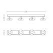 Plafoniera LED alba Philips Clockwork SELV 4x4.5W 2200-2700k PC02717