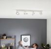 Plafoniera LED alba Philips Clockwork SELV 4x4.5W 2200-2700k PC02717