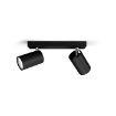 Plafoniera spot neagra Philips Kosipo 2x5.5W GU10 PC02727