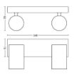 Plafoniera spot neagra Philips Kosipo 2x5.5W GU10 PC02727