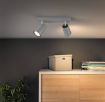 Plafoniera spot aluminiu Philips Paisley 2x5.5W GU10 PC02730