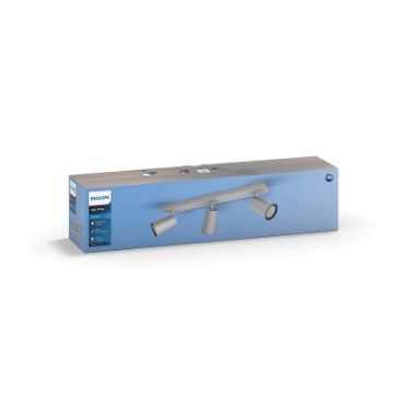 Plafoniera spot aluminiu Philips Paisley 3x5.5W GU10 PC02731