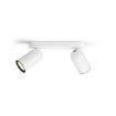 Plafoniera spot alba Philips Pongee 2x5.5W GU10 PC02733