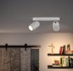 Plafoniera spot alba Philips Pongee 2x5.5W GU10 PC02733