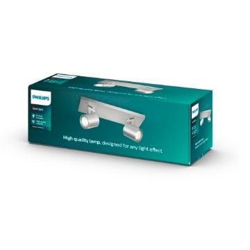 Plafoniera spot aluminiu Philips Runner 2x20W GU10 PC02744