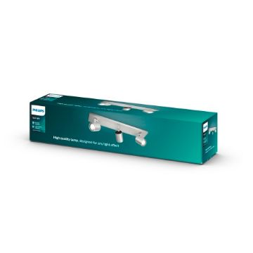 Plafoniera spot aluminiu Philips Runner 3x20W GU10 PC02745