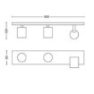 Plafoniera spot aluminiu Philips Runner 3x20W GU10 PC02745