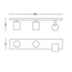 Plafoniera spot alba Philips Runner 3x20W GU10 PC02747