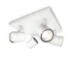 Plafoniera spot alba Philips Runner 4x20W GU10 PC02748