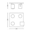 Plafoniera spot alba Philips Runner 4x20W GU10 PC02748