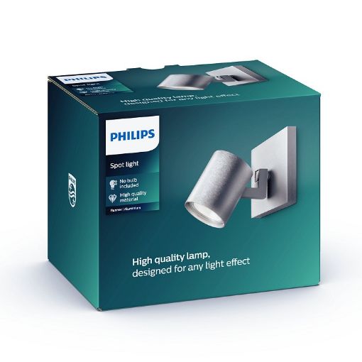 Imagine Plafoniera spot aluminiu Philips Runner 20W GU10 PC02749