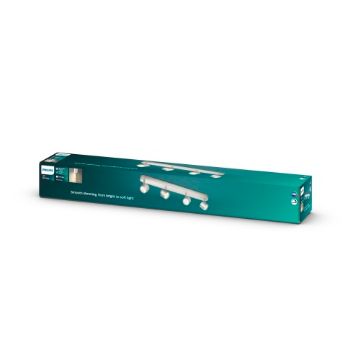 Plafoniera LED aluminiu Philips Star 4x4.5W 2000lm lumina calda PC02750