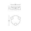 Plafoniera LED aluminiu Philips Star 3x4.5W 1500lm lumina calda PC02753