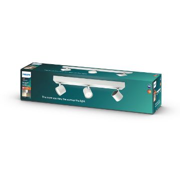 Plafoniera LED alba Philips Star 3x4.5W 1500lm lumina calda PC02754